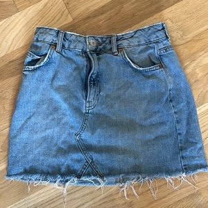 Topshop denim mini skirt